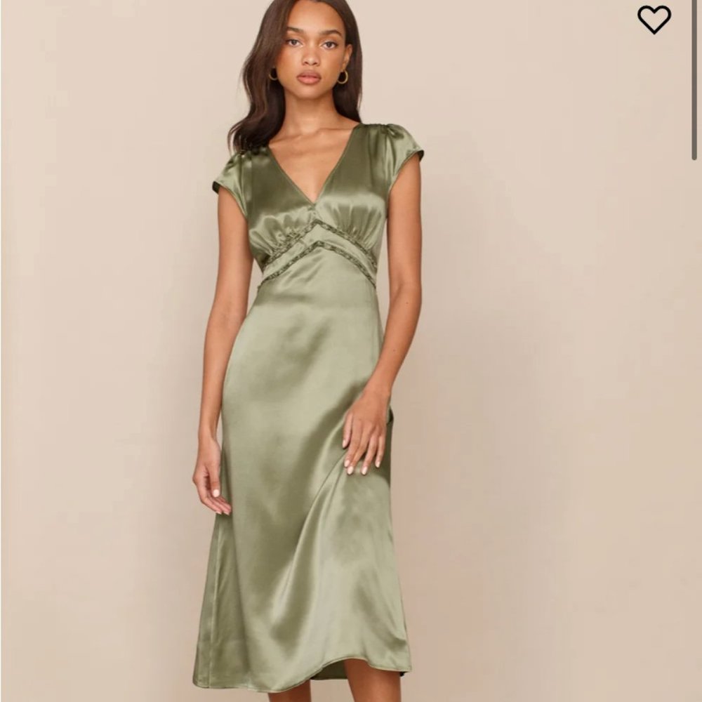 Reformation Kaye Silk Dress, Size 0